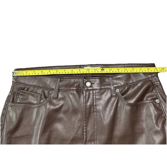 Old Navy Cyberpunk Bootcut Pants Women’s 16 Brown Y2K Liquid Rodeo Streetwear - Picture 3 of 6